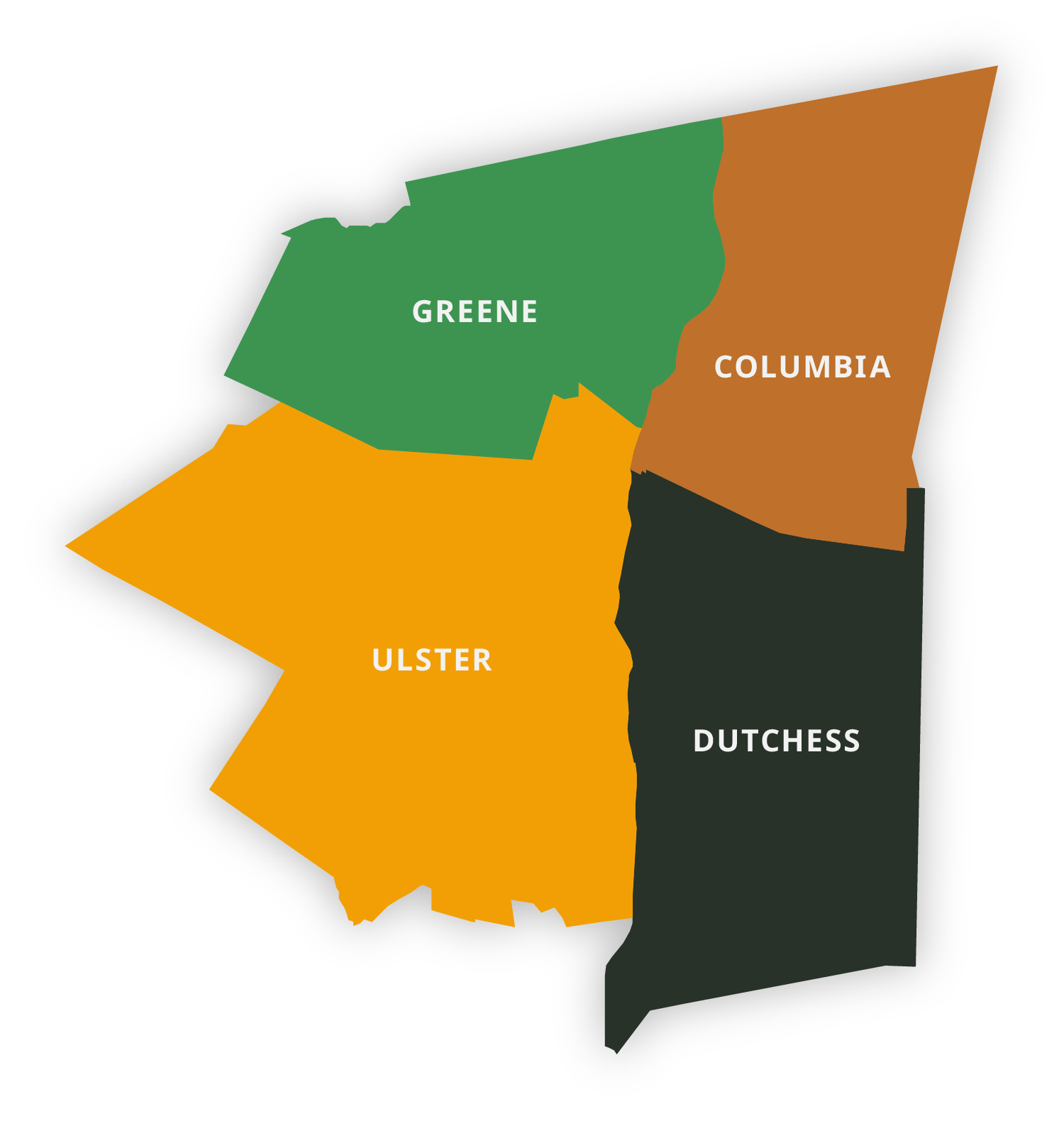 Greene, Ulster, Columbia and Dutchess Counties, New York